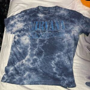 Men’s Large Tie-Dye Nirvana Graphic T-Shirt Nevermind Album